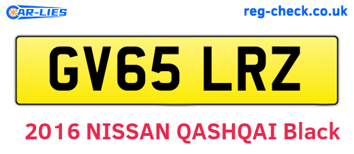 GV65LRZ are the vehicle registration plates.