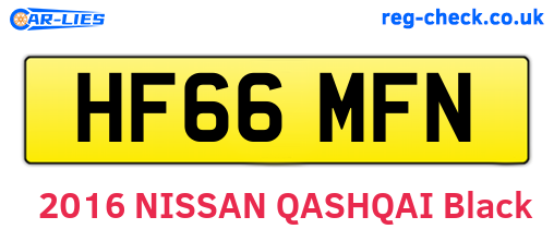 HF66MFN are the vehicle registration plates.
