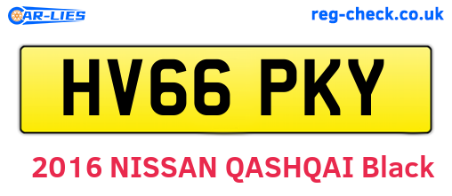 HV66PKY are the vehicle registration plates.