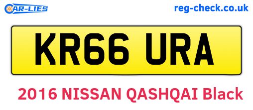 KR66URA are the vehicle registration plates.