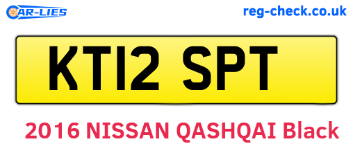KT12SPT are the vehicle registration plates.