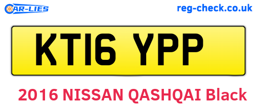 KT16YPP are the vehicle registration plates.