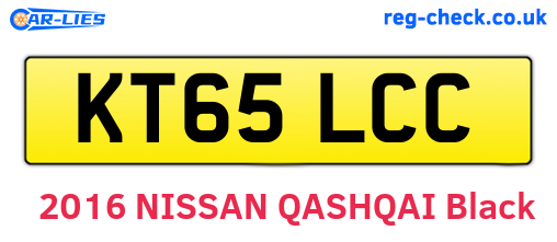 KT65LCC are the vehicle registration plates.