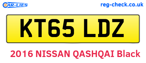 KT65LDZ are the vehicle registration plates.