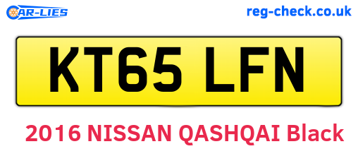 KT65LFN are the vehicle registration plates.