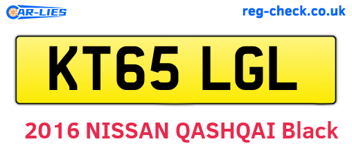 KT65LGL are the vehicle registration plates.