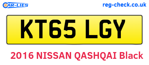 KT65LGY are the vehicle registration plates.