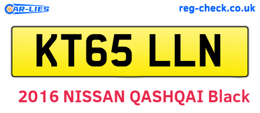 KT65LLN are the vehicle registration plates.