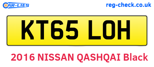 KT65LOH are the vehicle registration plates.