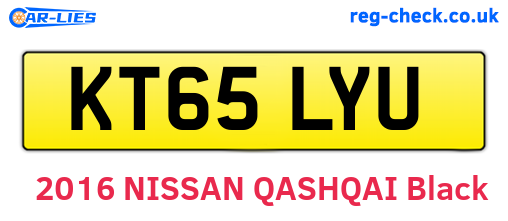 KT65LYU are the vehicle registration plates.