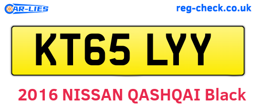 KT65LYY are the vehicle registration plates.