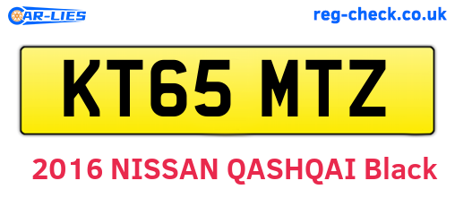 KT65MTZ are the vehicle registration plates.