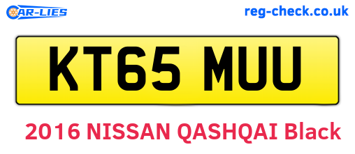 KT65MUU are the vehicle registration plates.