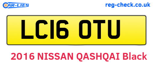LC16OTU are the vehicle registration plates.