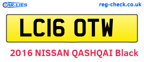 LC16OTW are the vehicle registration plates.