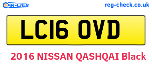 LC16OVD are the vehicle registration plates.
