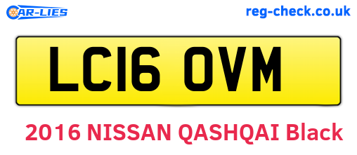 LC16OVM are the vehicle registration plates.