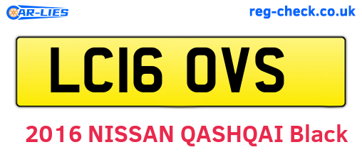 LC16OVS are the vehicle registration plates.