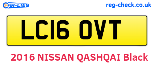 LC16OVT are the vehicle registration plates.