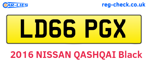 LD66PGX are the vehicle registration plates.