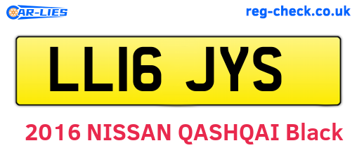 LL16JYS are the vehicle registration plates.
