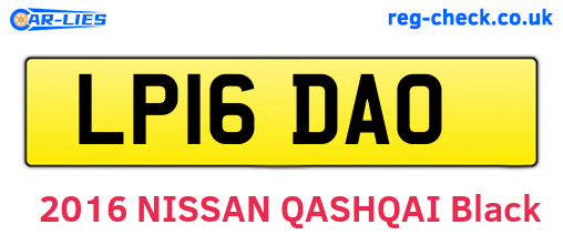 LP16DAO are the vehicle registration plates.