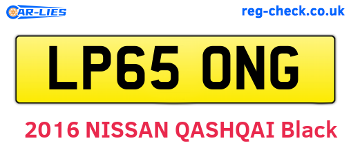 LP65ONG are the vehicle registration plates.