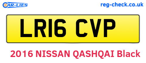 LR16CVP are the vehicle registration plates.