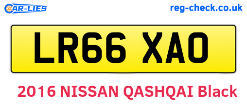 LR66XAO are the vehicle registration plates.