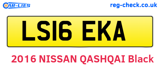 LS16EKA are the vehicle registration plates.
