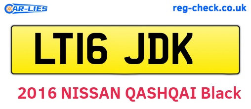 LT16JDK are the vehicle registration plates.