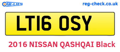 LT16OSY are the vehicle registration plates.
