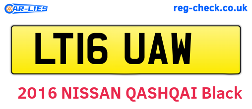 LT16UAW are the vehicle registration plates.