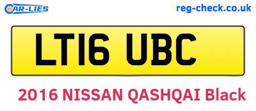 LT16UBC are the vehicle registration plates.