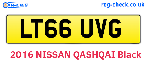 LT66UVG are the vehicle registration plates.