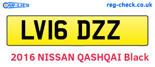 LV16DZZ are the vehicle registration plates.