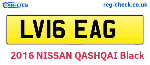 LV16EAG are the vehicle registration plates.