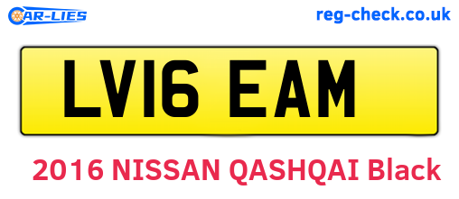 LV16EAM are the vehicle registration plates.