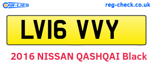 LV16VVY are the vehicle registration plates.
