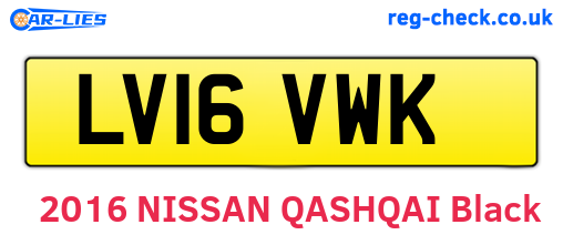 LV16VWK are the vehicle registration plates.