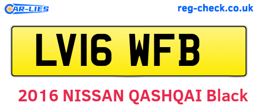 LV16WFB are the vehicle registration plates.