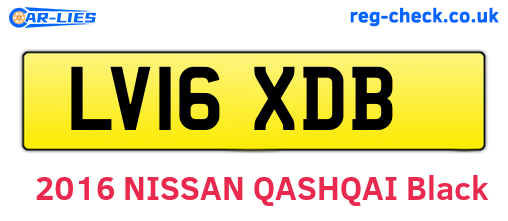 LV16XDB are the vehicle registration plates.
