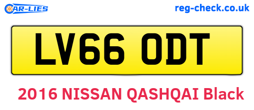 LV66ODT are the vehicle registration plates.