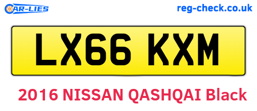 LX66KXM are the vehicle registration plates.
