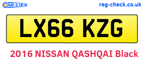 LX66KZG are the vehicle registration plates.