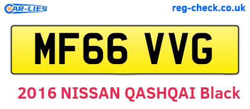 MF66VVG are the vehicle registration plates.