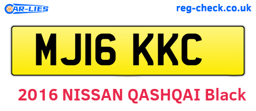 MJ16KKC are the vehicle registration plates.