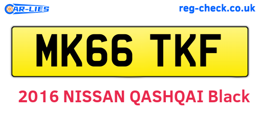 MK66TKF are the vehicle registration plates.