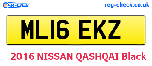 ML16EKZ are the vehicle registration plates.