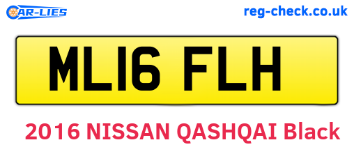 ML16FLH are the vehicle registration plates.